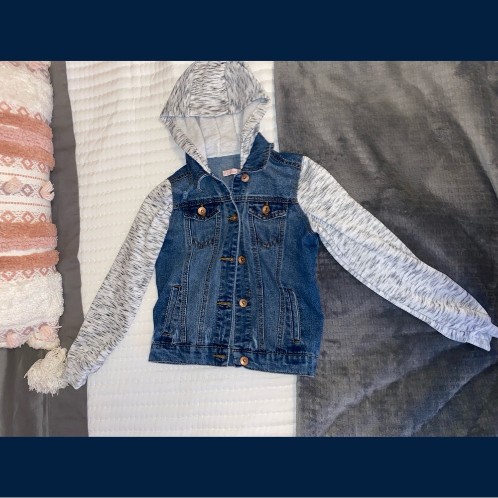 Girls Jean Hooded Jacket